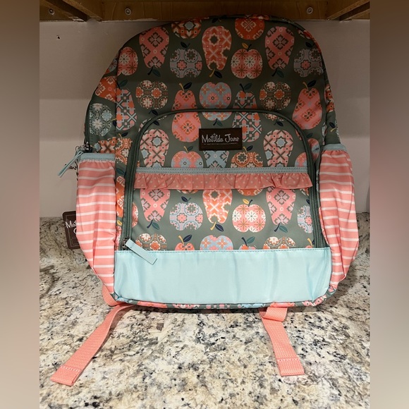 NWT Matilda Jane CeCe Apple Print Backpack - Picture 2 of 5